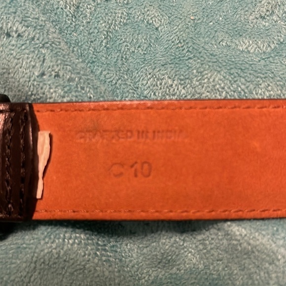 Cole Haan Leather Black Belt men’s Size 34. Buckle is solid brass. Good Preowned - Picture 4 of 13